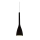 Ideal Lux - Vaijerilla roikkuva riippuvalaisin FLUT 1xE14/40W/230V, halkaisija 10,5 cm, musta
