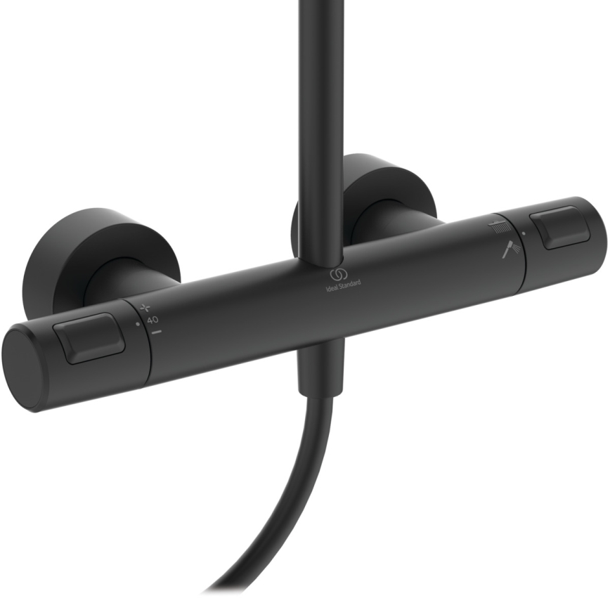 Ideal Standard A7545XG - Suihkusetti, jossa termostaattihana CERATHERM T25, mattamusta