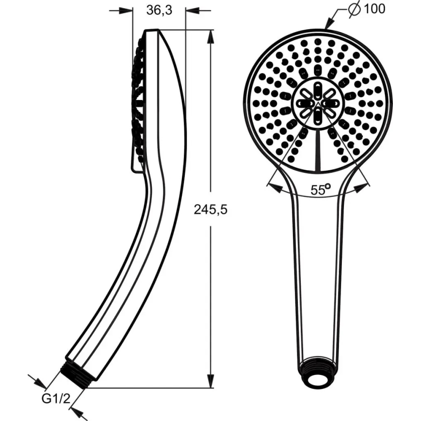 Ideal Standard B9403AA - Käsisuihku IDEALRAIN kiiltävä kromi