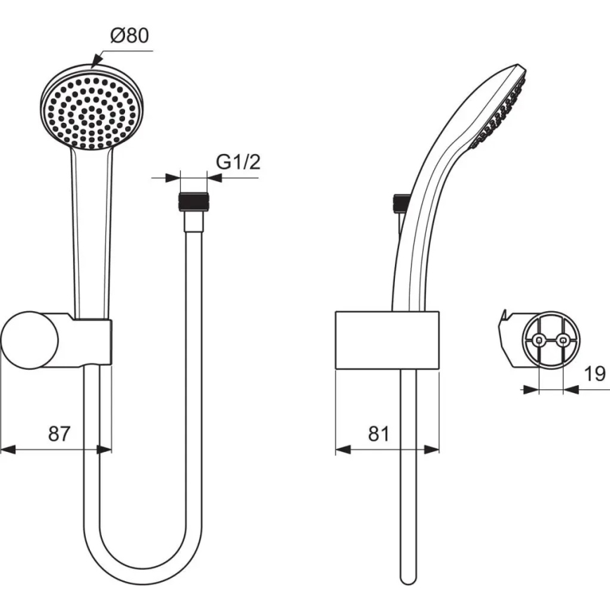 Ideal Standard B9506AA - IDEALRAIN-suihkusarja, kiiltävä kromi