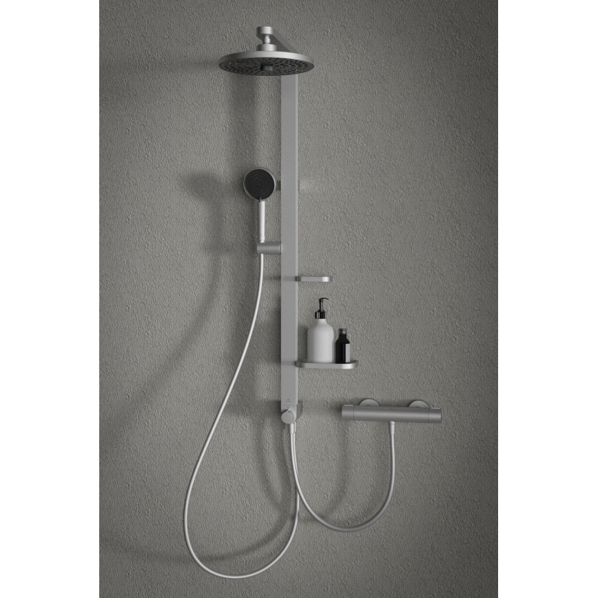 Ideal Standard BD583SI - CERATHERM ALU+ termostaattinen suihkusarja, hopea