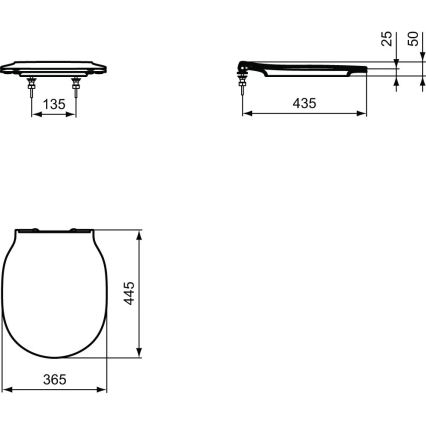 Ideal Standard E036601 - SoftClose CONNECT AIR - WC-istuimen kansi, valkoinen