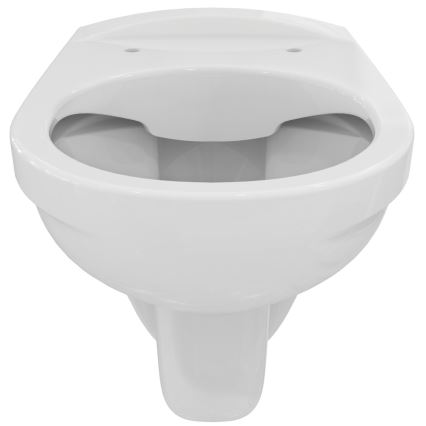 Ideal Standard K881001 - Seinään asennettava WC-istuin, reunaton EUROVIT, keramiikka/valkoinen