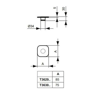Ideal Standard T3629AA - Pesualtaan CLICK-CLACK-poistoventtiili 8,5 cm, kiiltävä kromi