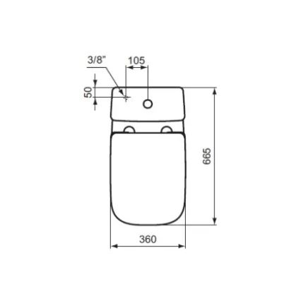 Ideal Standard T453001 - I.LIFE A WC-istuinkansi, valkoinen