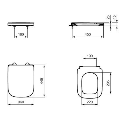 Ideal Standard T468301 - WC-istuinkansi SoftClose I.LIFE B valkoinen