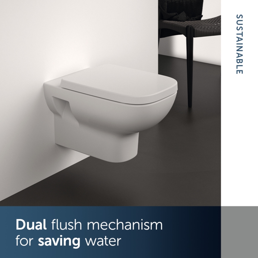Ideal Standard T471701 - Seinään asennettava WC, huuhtelureunaton I.LIFE A, keraaminen/valkoinen