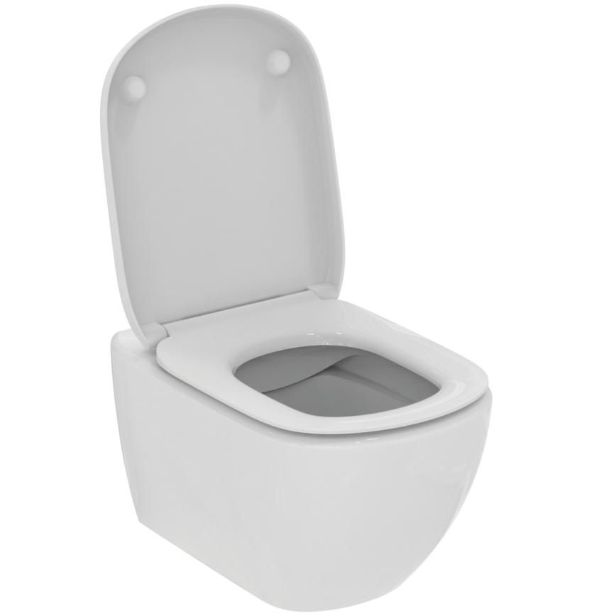 Ideal Standard T493201 - Seinään asennettava reunaton TESI WC-istuin keraaminen/valkoinen