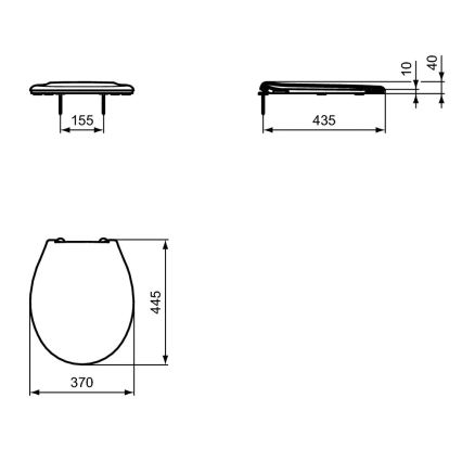 Ideal Standard W835001 - valkoinen WC-istuinkansi