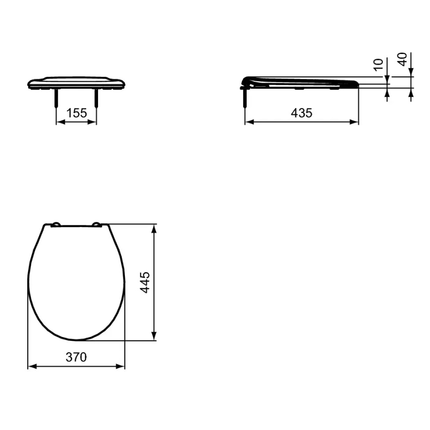 Ideal Standard W835001 - valkoinen WC-istuinkansi