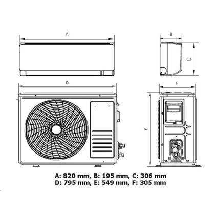 Ilmastointilaite 12K V1 3,65 kW 12000 BTU Wi-Fi Tuya valkoinen + kaukosäädin