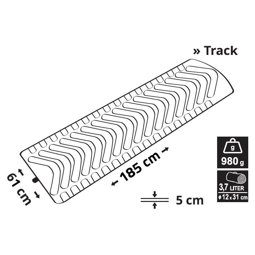 Ilmatäytteinen matto 185x61cm sininen