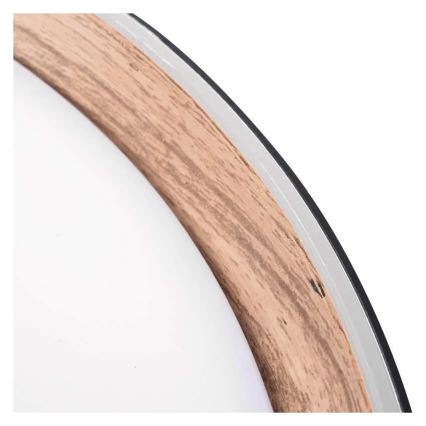 Himmennettävä LED-kattovalaisin ILVI, 30 W, 230 V, 2700–6500 K, Ø 40 cm, musta/beige + kauko-ohjain