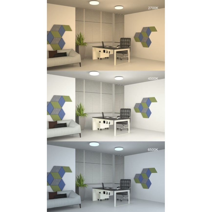 LED himmennettävä kattovalaisin LED/42W/230V 40 cm + kaukosäädin