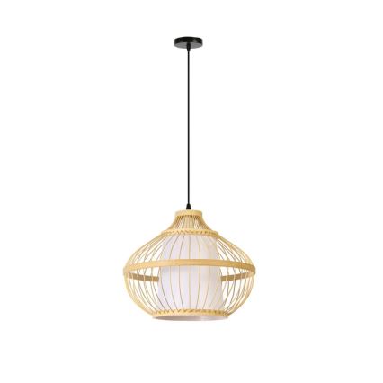 Kattokruunu johdossa PINCHOS 1xE27/40W/230V halkaisija 40 cm bambu