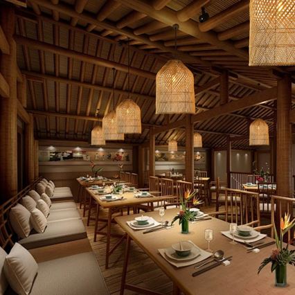 Kattokruunu johdossa PELO 1xE27/40W/230V halkaisija 35 cm rottinki