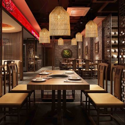 Kattokruunu johdossa PELO 1xE27/40W/230V halkaisija 35 cm rottinki