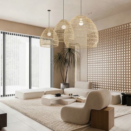 BOHO DELICADO -riippuvalaisin johdolla, 1x E27/40W/230V, halkaisija 38 cm