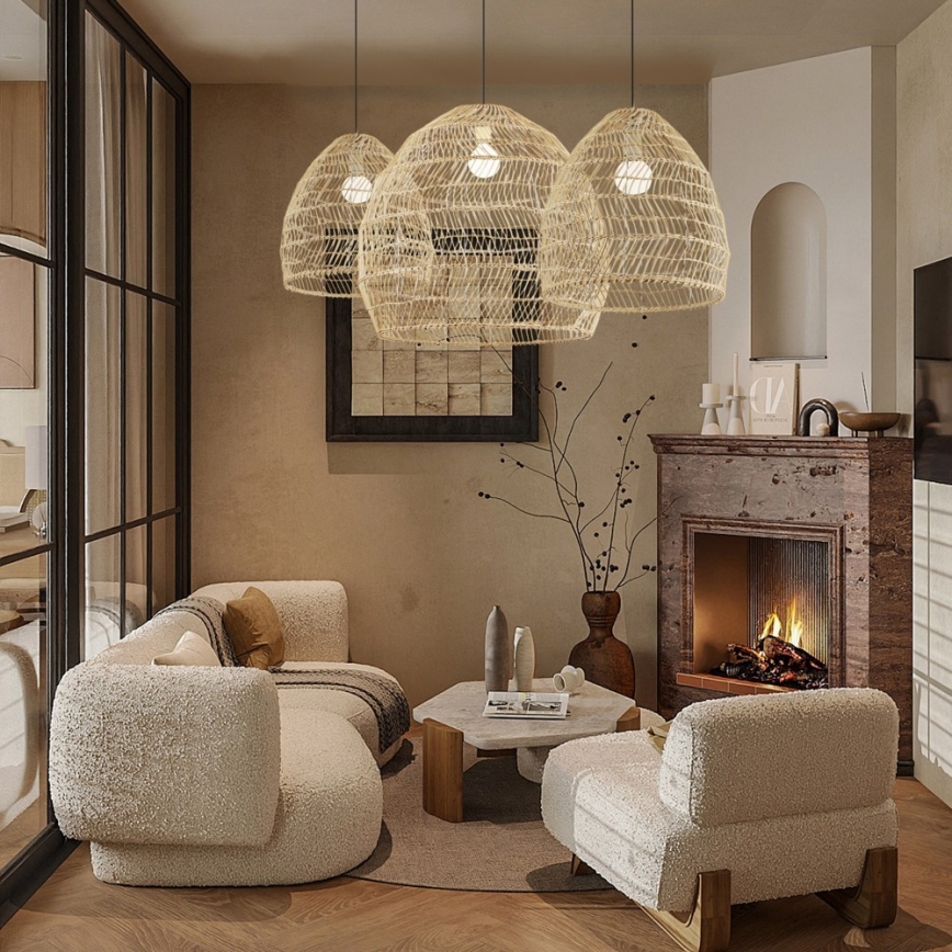 BOHO DELICADO -riippuvalaisin johdolla, 1x E27/40W/230V, halkaisija 38 cm