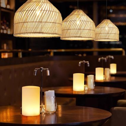 Kattokruunu johdossa PELO 1xE27/40W/230V halkaisija 40 cm rottinki