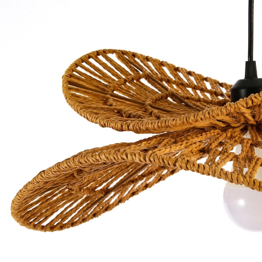 Kattokruunu johdossa MARIPOSA 1xE27/40W/230V halkaisija 50 cm juutti