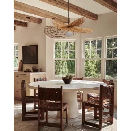 Kattokruunu johdossa MARIPOSA 1xE27/40W/230V halkaisija 80 cm juutti