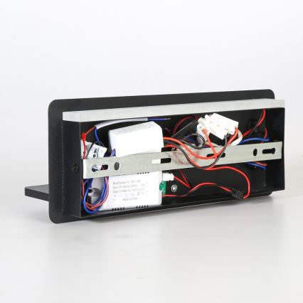 Immax 08287L - LED Seinävalaisin hyllyllä, USB-portilla ja langattomalla latauksella Be PREPARE LED/3W/230V + LED/3W musta