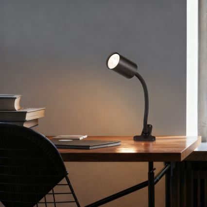 Säädettävä klipsivalaisin PUNTO 1xGU10/9W/230V musta