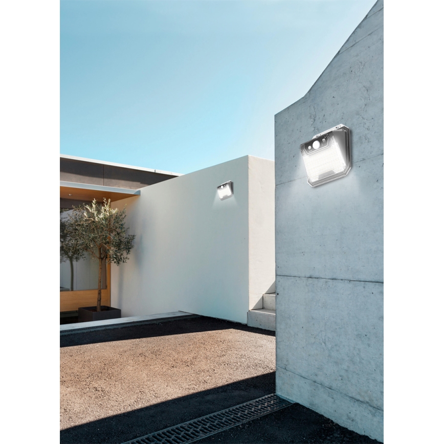 LED aurinkokenno seinävalo anturilla LED/3W/5,5V IP65