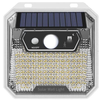 LED aurinkokenno seinävalo anturilla LED/3W/5,5V IP65