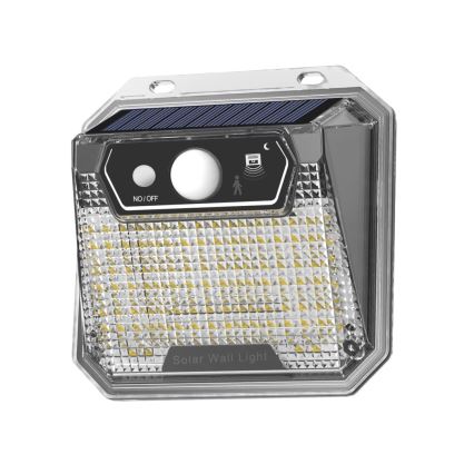 LED aurinkokenno seinävalo anturilla LED/3W/5,5V IP65