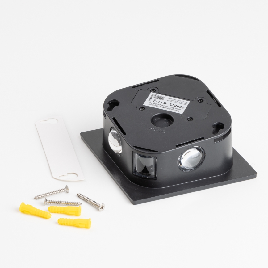 LED aurinkokennoseinävalaisin anturilla LED/2W/5V IP54 1300 mAh