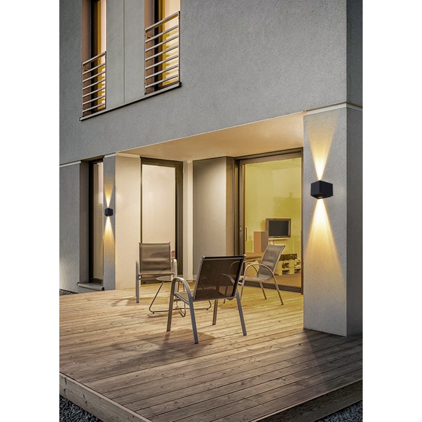 LED aurinkokennoseinävalaisin anturilla LED/2W/5V IP54 1300 mAh