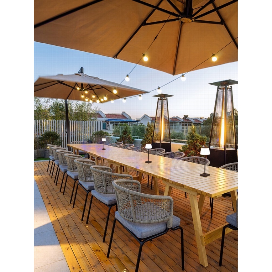 LED himmennettävä ulkokäyttöön tarkoitettu aurinkokennovalo anturilla LED/4W/5V IP44 3600 mAh