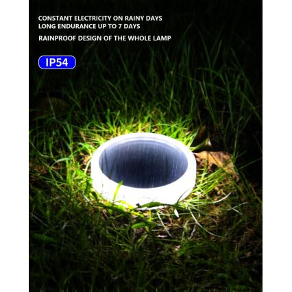 LED Ulkovalaisin aurinkokennolla ja sensorilla LED/0,4W/3,2V IP54 500 mAh