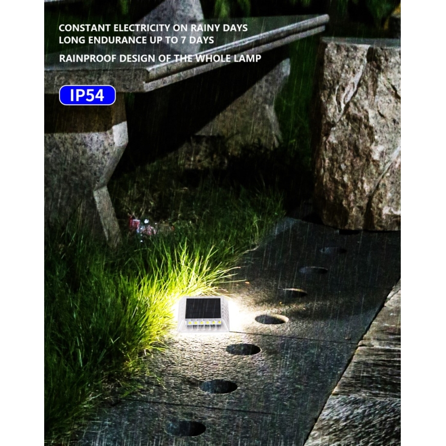 LED Ulkovalaistus aurinkokennolla ja sensorilla LED/0,03W/1,2V IP54 800 mAh