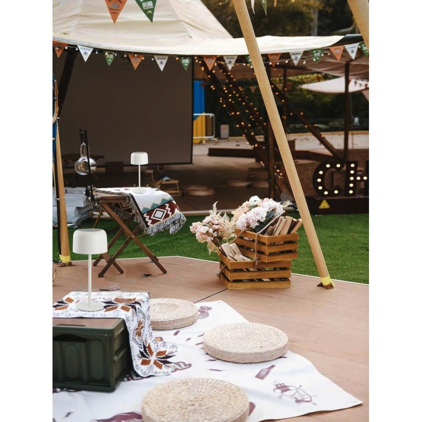 LED himmennettävä ulkokäyttöön tarkoitettu aurinkokennovalo LED/4W/5V 3600mAh IP44