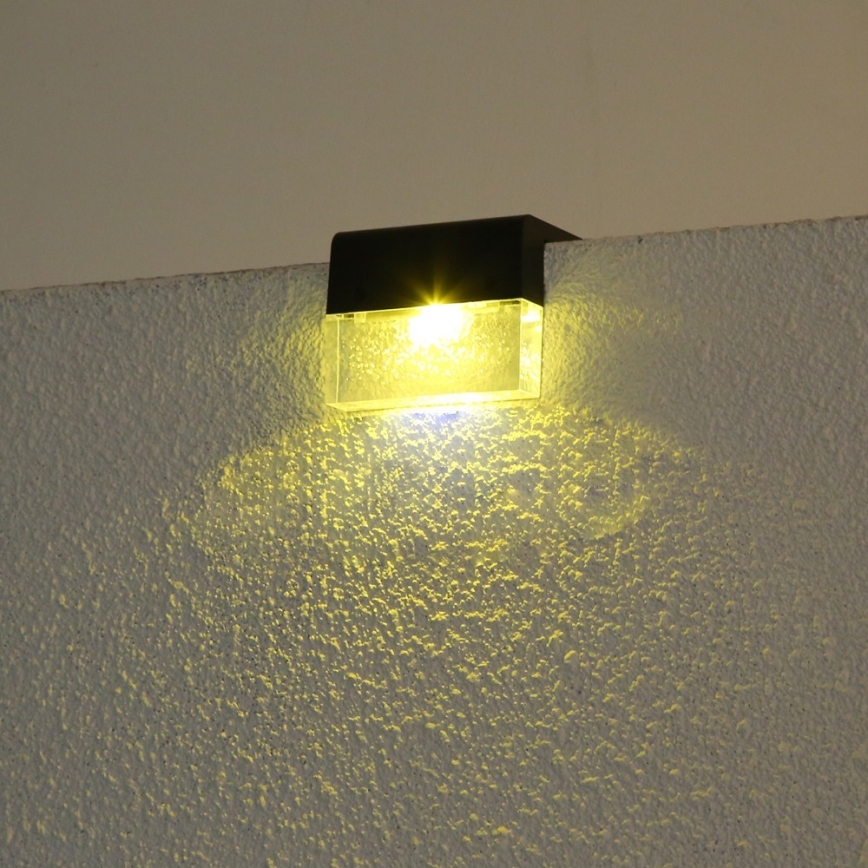 SARJA 2 kpl LED RGB aurinkokäyttöinen seinävalaisin LED/1W/1,2V 3500K IP65 600 mAh