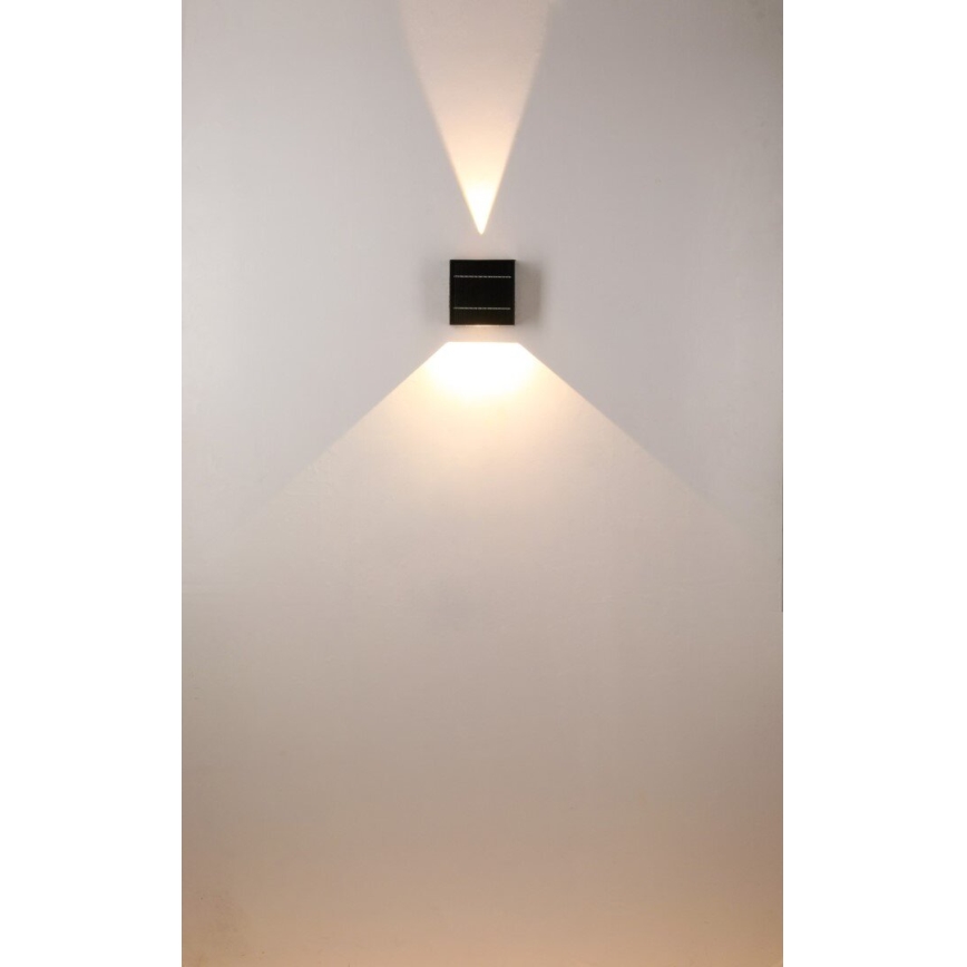 LED aurinkokäyttöinen seinävalaisin LED/2W/3,7V 4000K IP44 1300 mAh