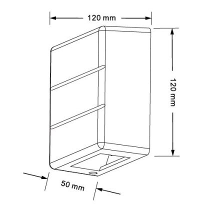 LED-ulkoseinävalaisin LUXLINE 6W/230V 3000K IP54 musta