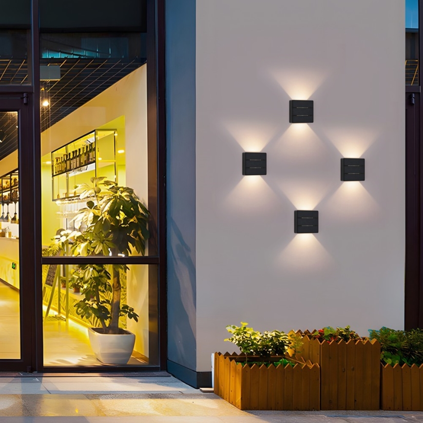 LED-ulkoseinävalaisin LUXLINE 6W/230V 3000K IP54 musta