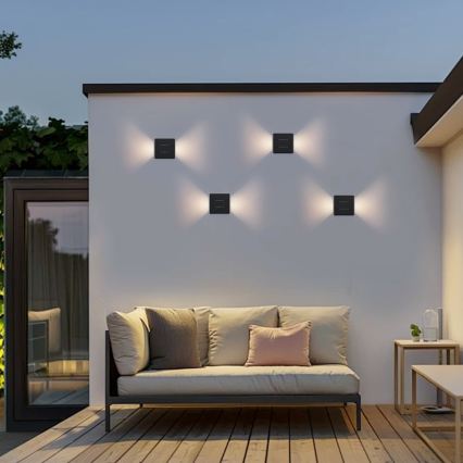 LED-ulkoseinävalaisin LUXLINE 6W/230V 3000K IP54 musta