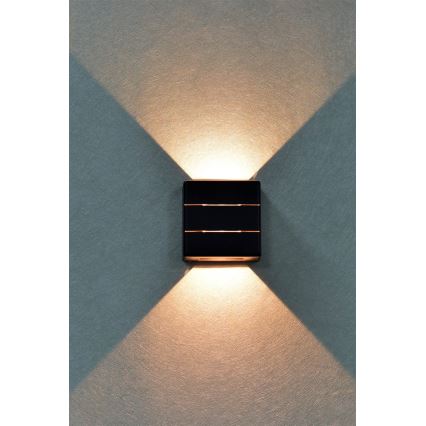LED-ulkoseinävalaisin LUXLINE 6W/230V 3000K IP54 musta