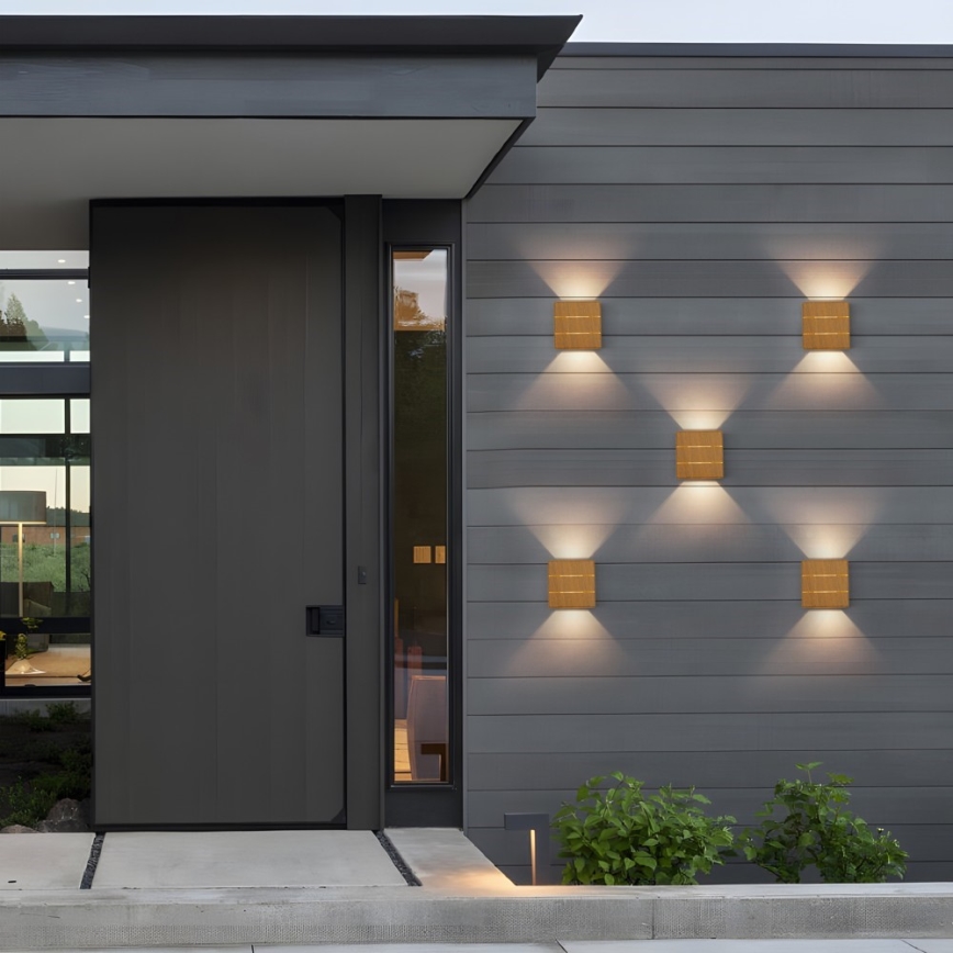 LED-ulkoseinävalaisin LUXLINE LED/6W/230V 3000K IP54 tammi