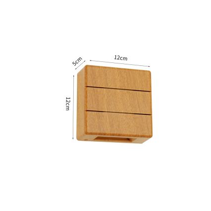 LED-ulkoseinävalaisin LUXLINE LED/6W/230V 3000K IP54 tammi