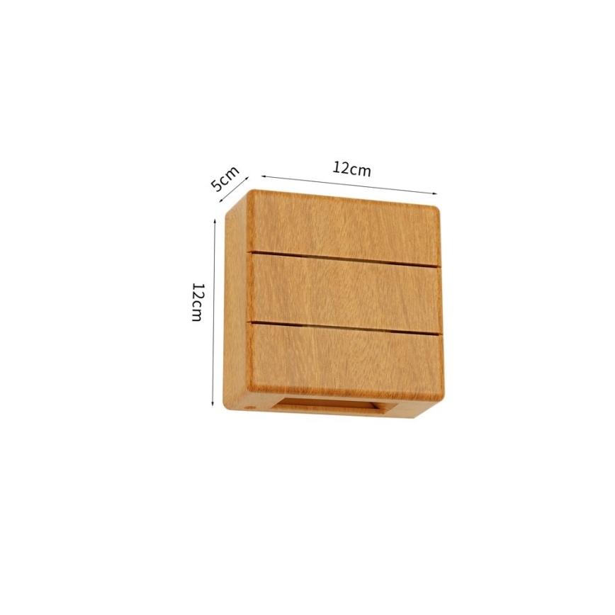 LED-ulkoseinävalaisin LUXLINE LED/6W/230V 3000K IP54 tammi