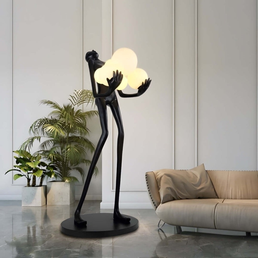Lattiavalaisin SILUETTE 6xE27/25W/230V 180 cm Human Ball