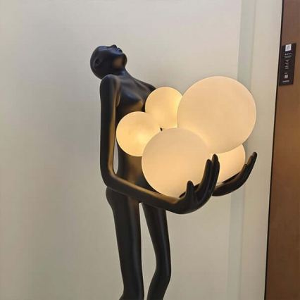 Lattiavalaisin SILUETTE 6xE27/25W/230V 180 cm Human Ball