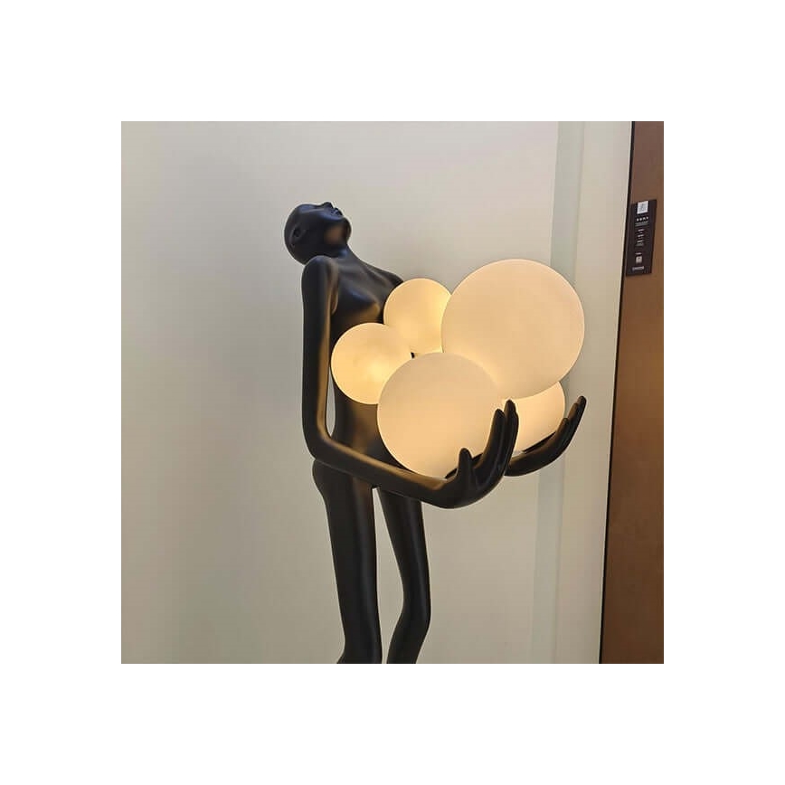 Lattiavalaisin SILUETTE 6xE27/25W/230V 180 cm Human Ball