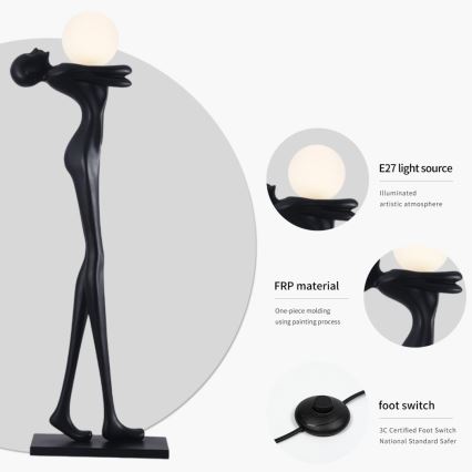 Lattiavalaisin SILUETTE 1xE27/25W/230V 175 cm Human Woman